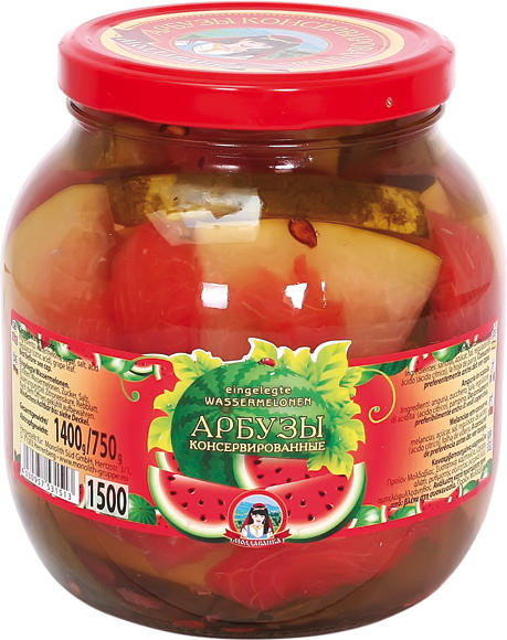 Eingelegte Wassermelonen