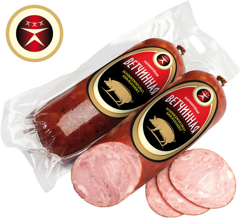 Brühwurst, grob, geräuchert, gedörrt