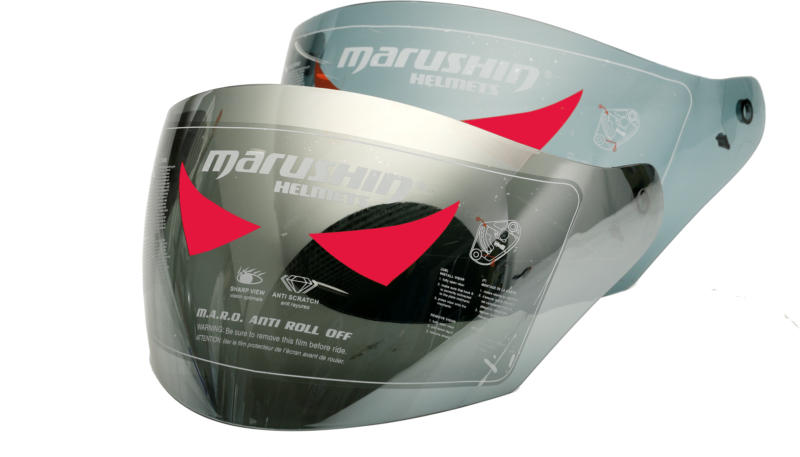 Marushin Visier M-610 Jet-Evo visor, spectra silver