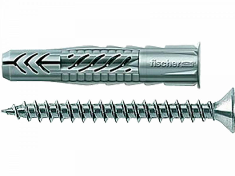 Universaldübel „UX“, 10x60 mm, S/20, mit Rand & Schraube, 10 Stück 10 mm | mit Rand & Schraube | 10 | 60 mm