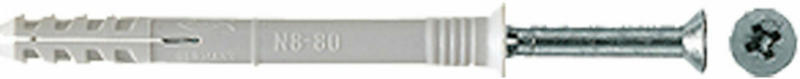 Nageldübel, N6x40/10 mm, Senkkopf, 50 Stück