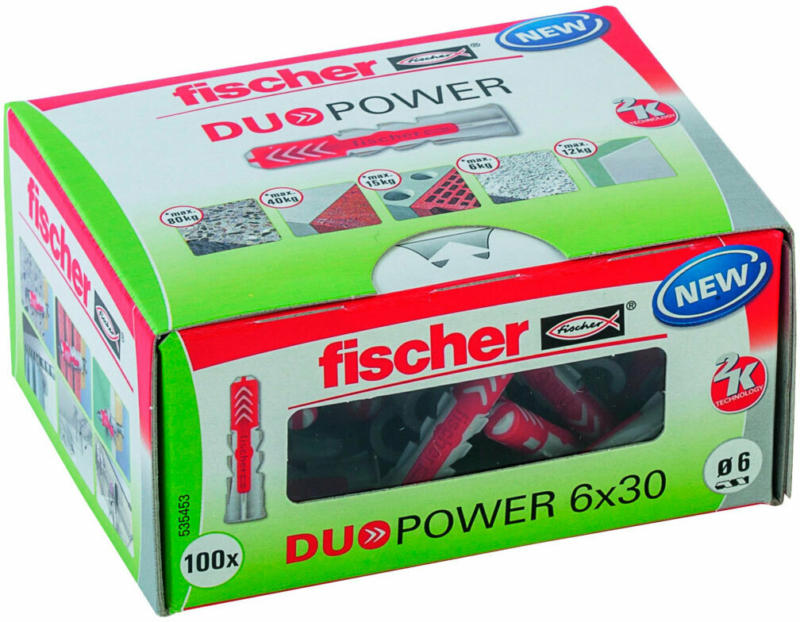 Dübel „DuoPower“, 6x30 mm, 100 Stück 100 | 70 mm