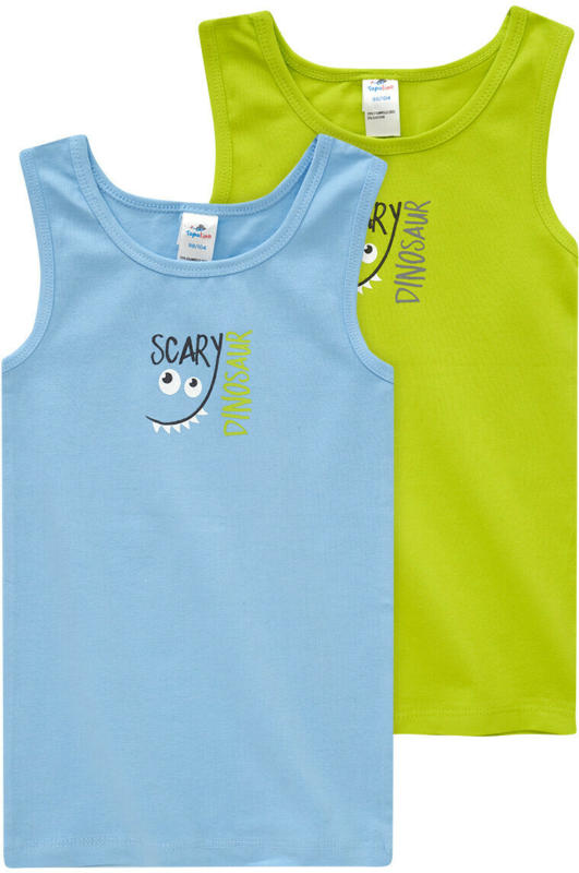 2 Jungen Unterhemden mit Dino-Motiv (Nur online)
