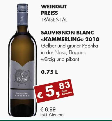 2018 Sauvignon Blanc "Kammerling"