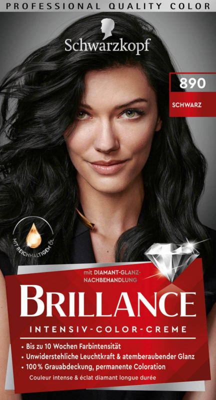 Schwarzkopf Brillance Haarfarbe Schwarz 890