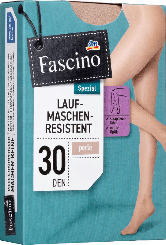 Fascino Strumpfhose laufmaschenresistent 30 den, Gr. 50/52, perle
