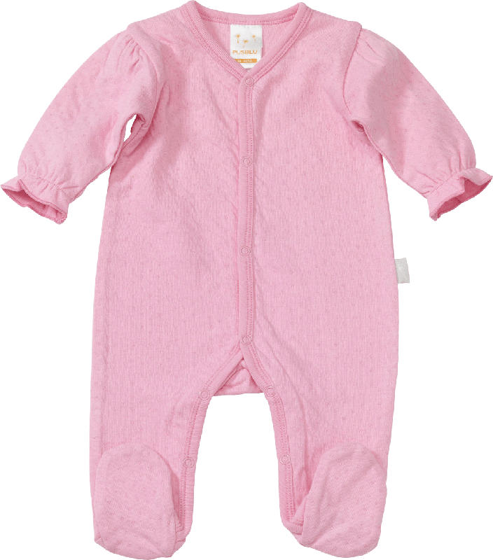 PUSBLU Baby Schlafanzug, Gr. 42/44, in Bio-Baumwolle, pink