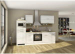 Möbelix Küchenzeile Mailand mit Geräten 270 cm Weiß Hochglanz