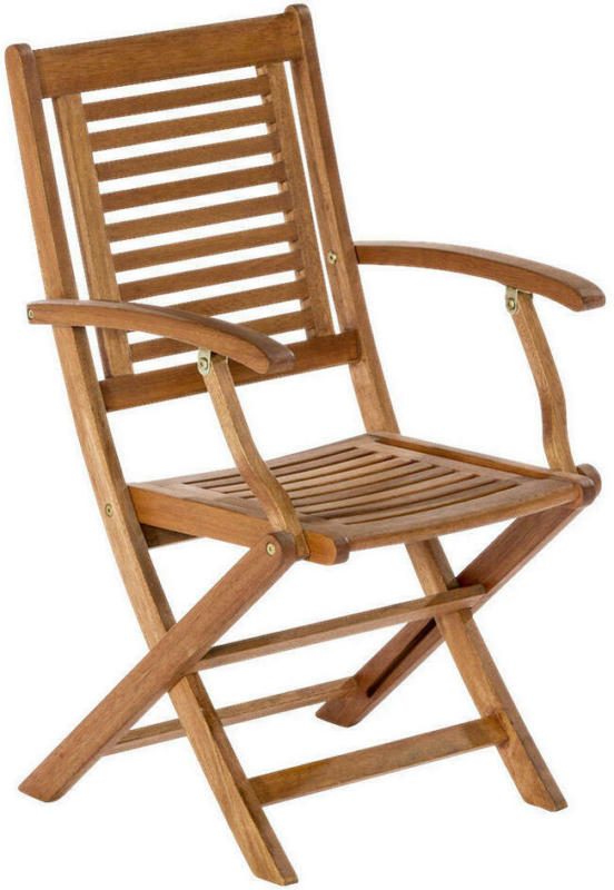 Gartensessel-Set in Holz Naturfarben