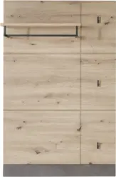 Garderobenpaneel in Eichefarben