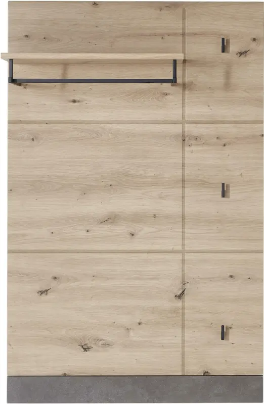 Garderobenpaneel in Eichefarben