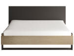 Bett DUPLEX 140x200cm schwarz