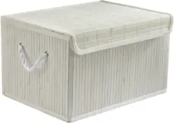 Korb Bamboo White ca. 41x31x24cm