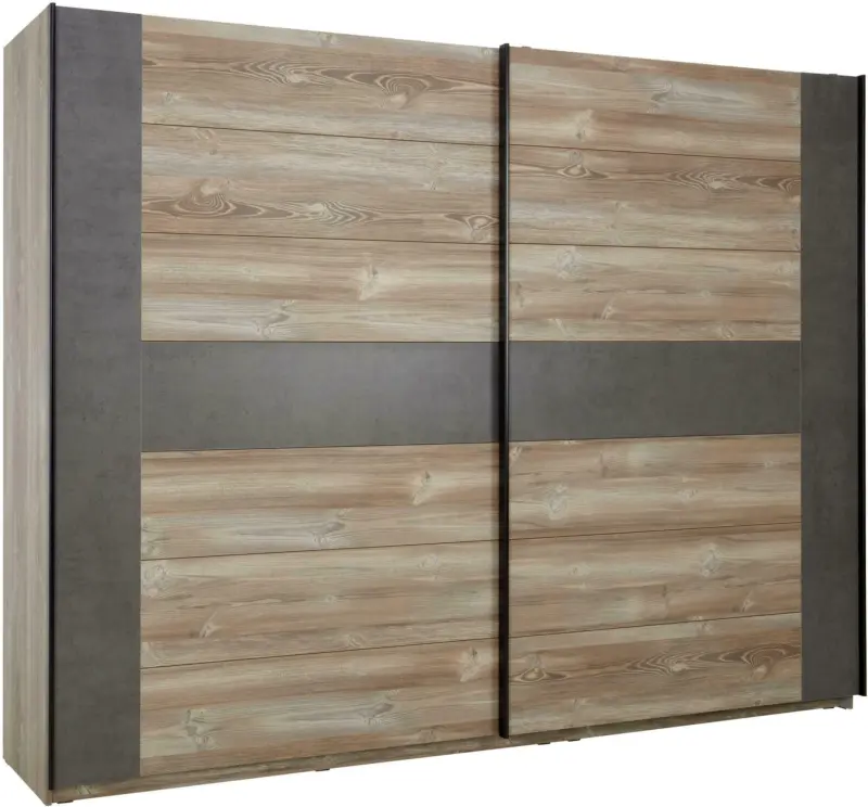 Schwebetürenschrank in Kieferfarben