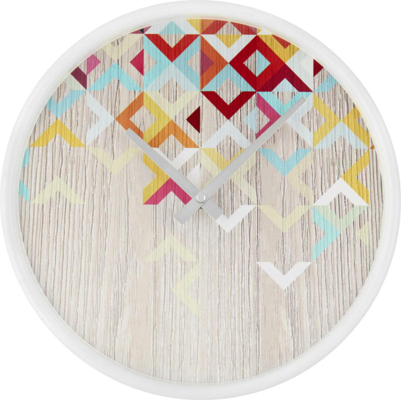 Wanduhr Vanessa Weiß/Bunt