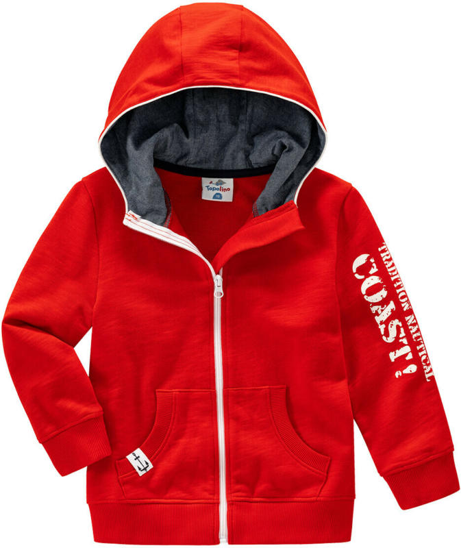 Jungen Sweatjacke mit weißem Reißverschluss (Nur online)
