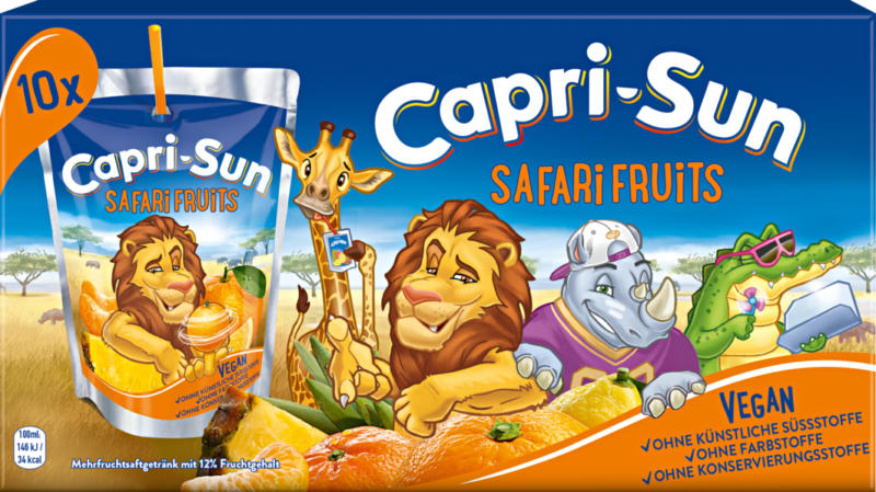 Capri-Sun Safari Fruits, 10 x 20 cl