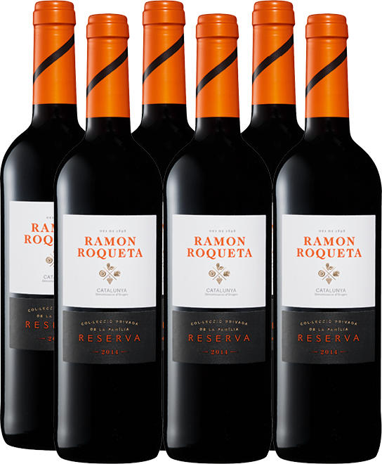 Ramón Roqueta Tempranillo/Cabernet Sauvignon Reserva D.O. Catalunya, 2016/2017, Katalonien, Spanien, 6 x 75 cl