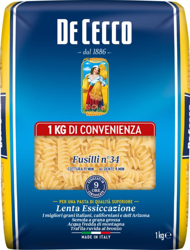 De Cecco Teigwaren, Fusilli n. 34, 1 kg