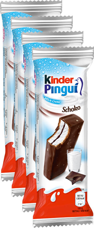 Kinder Pinguí Cioccolato Ferrero, 4 x 30 g