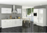 Möbelix Küchenzeile Mailand mit Geräten 380 cm Weiß Hochglanz