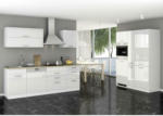 Möbelix Küchenzeile Mailand mit Geräten 390 cm Weiß Hochglanz