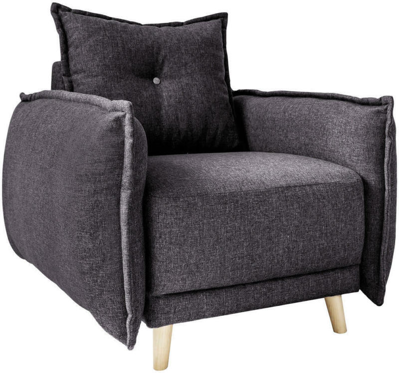 Sessel in Textil Dunkelgrau