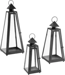 Laterne Wendy aus Metall in Schwarz