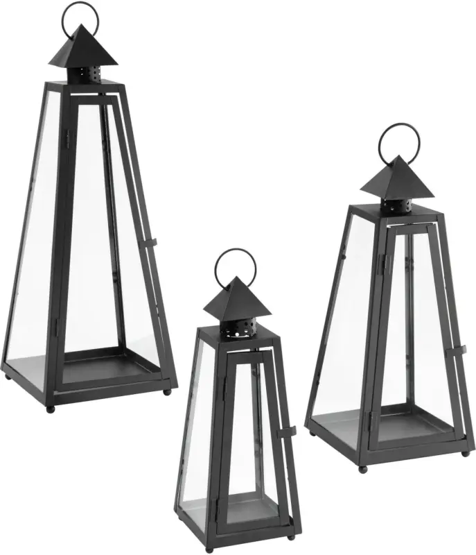 Laterne Wendy aus Metall in Schwarz