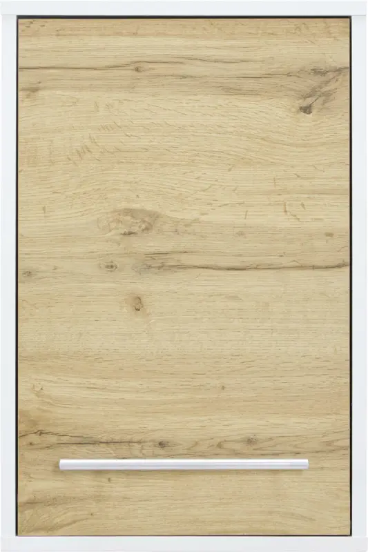 Hängeschrank in Weiß/Eichefarben