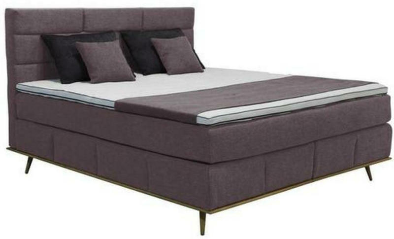 Boxspringbett mit Topper 180x200 cm Lasse, Braun