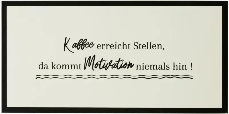 Dekoschild Wording aus Eisen