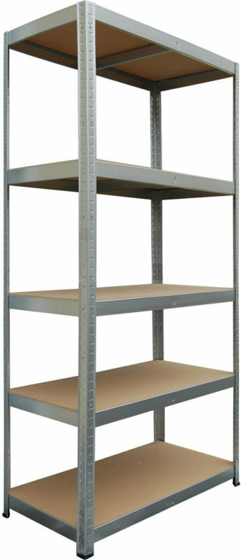 Metall-Schwerlast-Steckregal verzinkt 180 cm x 90 cm x 40 cm