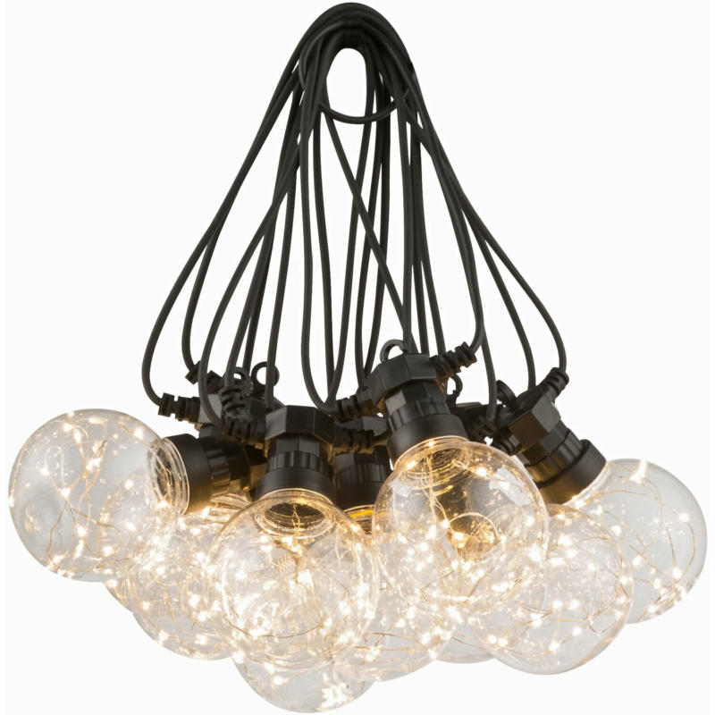 Globo LED-Lichterkette Almaga Kunststoff Schwarz 450 cm EEK: A