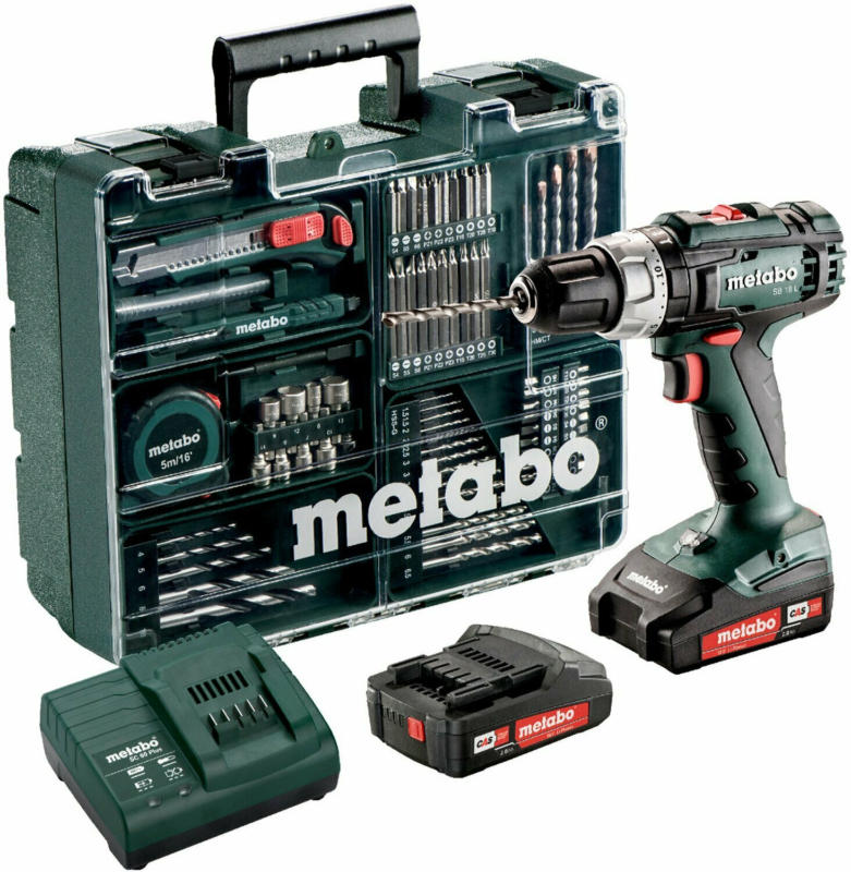 Metabo Akku-Schlagbohrmaschine SB L 18 Set Mobile Werkstatt inkl. 2 Li-Ion-Akkus