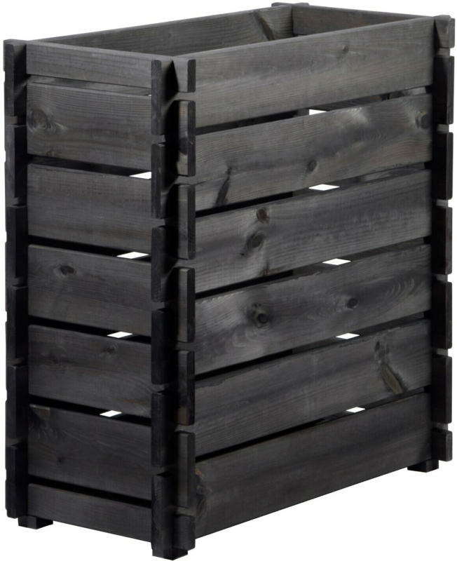 Dobar Stecksystem Hochbeet Anthrazit 79 cm x 79 cm x 39 cm