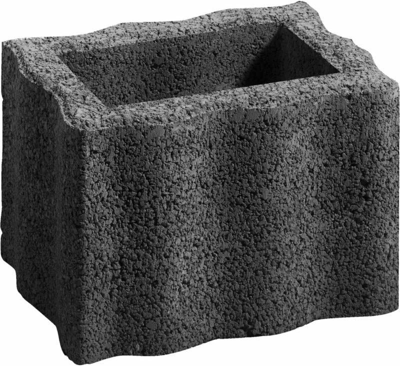 Pflanzstein Wellino Anthrazit 30 cm x 20 cm x 20 cm