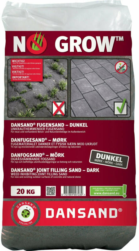 Dansand Fugensand No Grow unkrauthemmend Fugenbreite 1 mm - 5 mm Anthrazit 20 kg