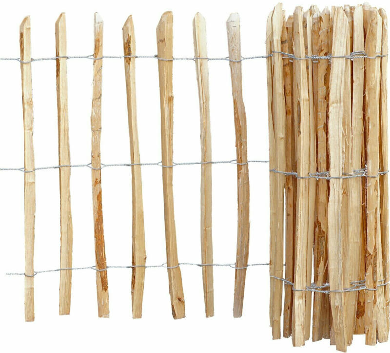 Staketen-Gartenzaun Haselnuss 5 m x 0,9 m
