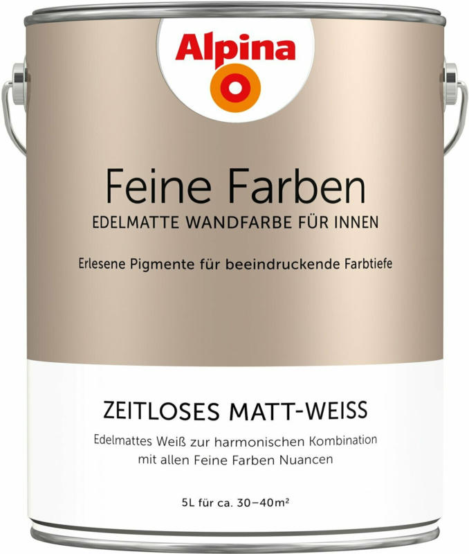 Alpina Feine Farben Zeitloses Matt-Weiss 5 l