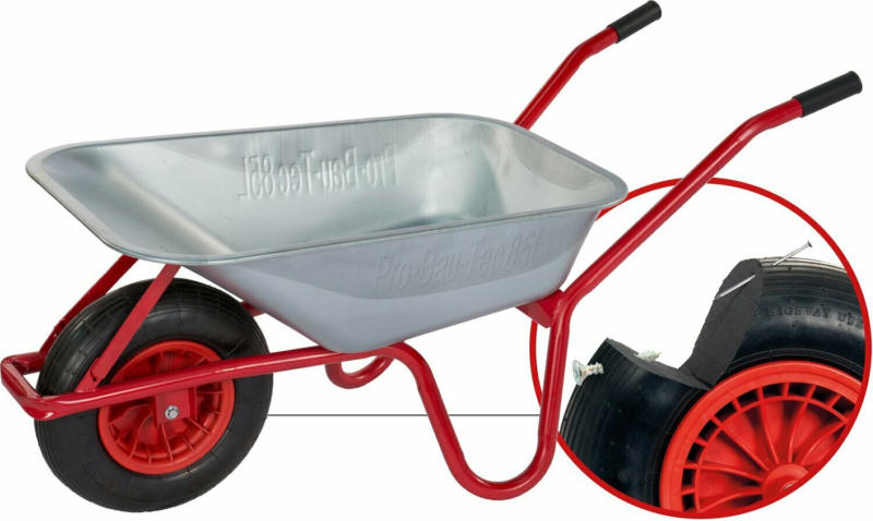 Pro-Bau-Tec Einrad-Schubkarre 85 l Muldenvolumen 160 kg Traglast Verzinkt