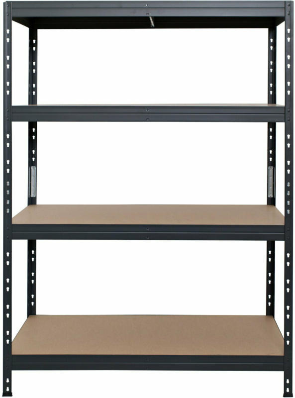 Metall-Schwerlast-Steckregal Rivet L Anthrazit 180 cm x 120 cm x 45 cm