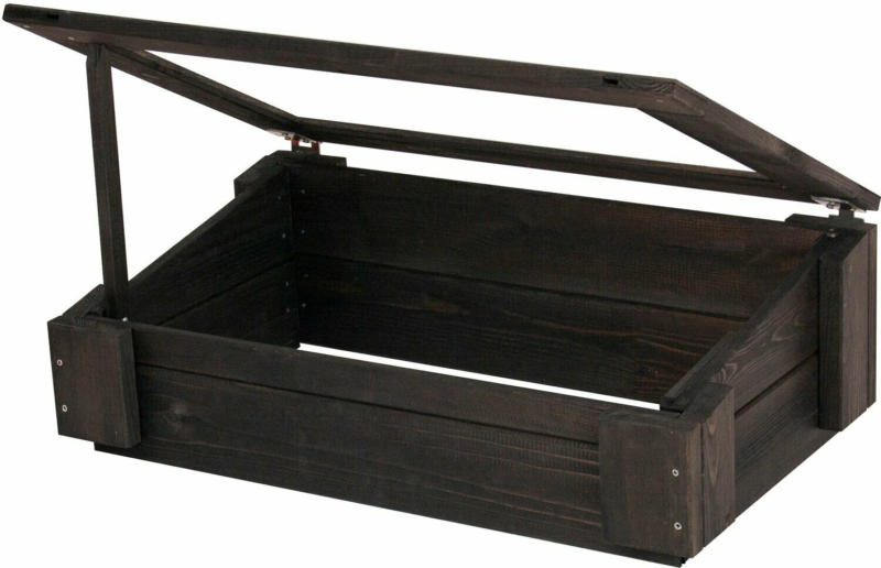 Andrewex Frühbeet-Aufsatz für Hochbeete Anthrazit 74 cm x 44 cm