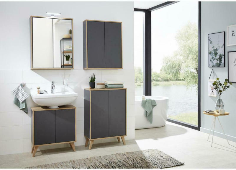 Midischrank Push-To-Open Finn B: 60cm, Anthrazit