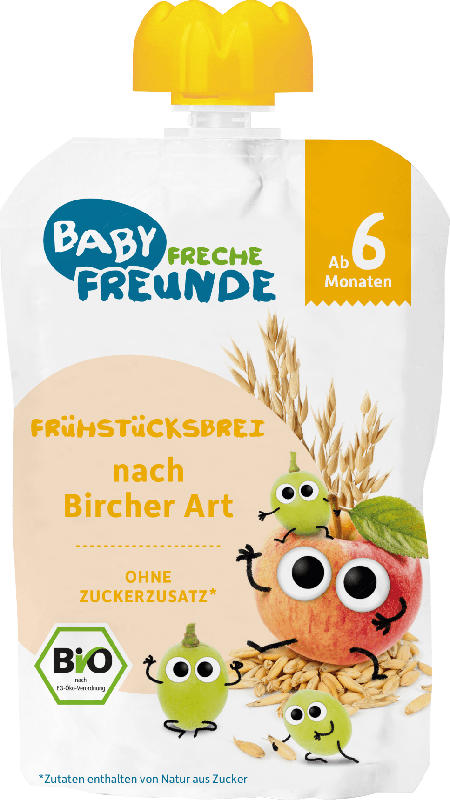 Freche Freunde Frühstücksbrei Frucht & Getreide Bircher Art ab dem 6. Monat