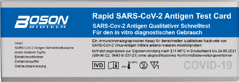 Boson Corona Schnelltest Selbsttest