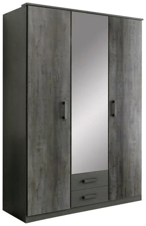 Drehtürenschrank in Graphitfarben