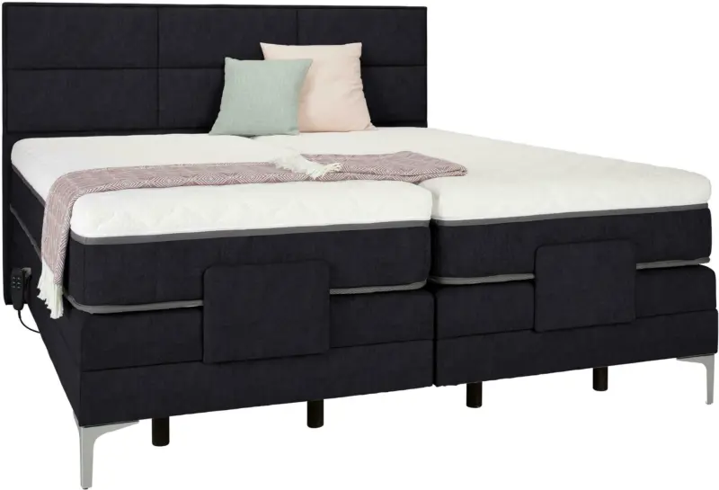 Boxspringbett in Dunkelblau ca. 180x200cm