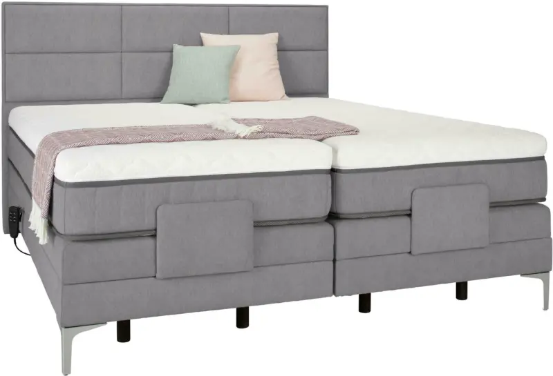 Boxspringbett in Dunkelgrau ca. 180x200cm