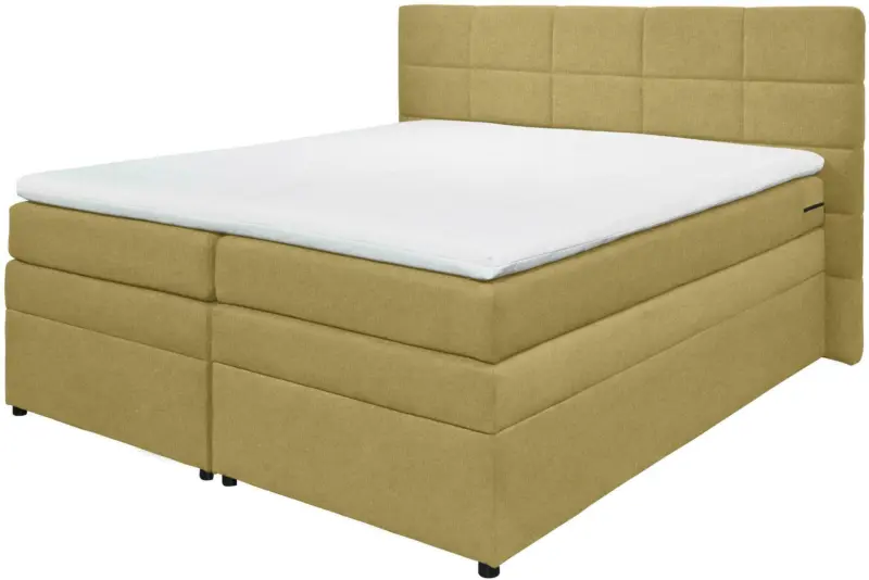 Boxspringbett in Gelb ca. 160x200cm